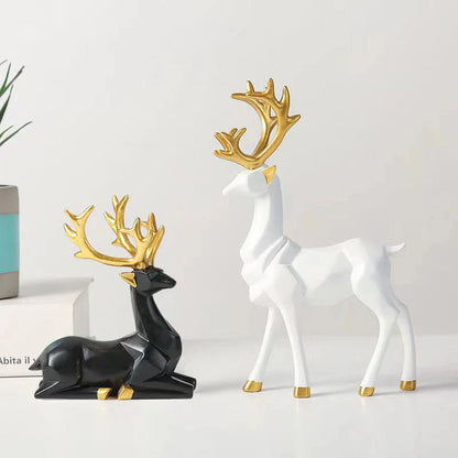 Escultura de Rena Deluxe (2 Peças) resina Conceito 