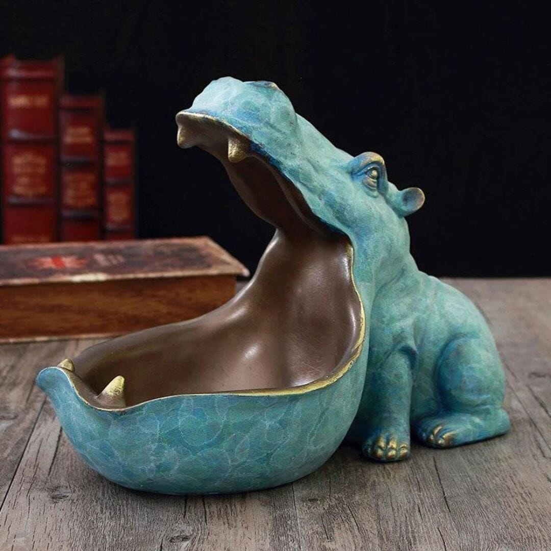 Escultura e Aparador Muzzle Hipopótamo Resina - 0079 Conceito 
