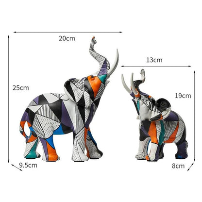 Escultura Elefante Pintura Mosaico Resina - 0020 Conceito 