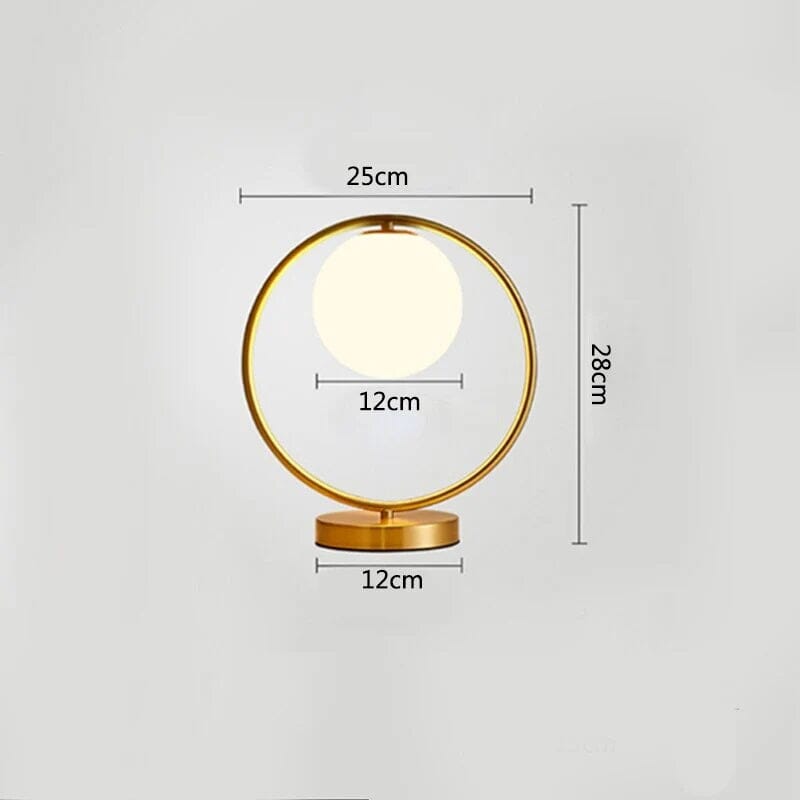 Luminária Abajur de Mesa Circular Harmony 28cm Abajur - 0004 Conceito 