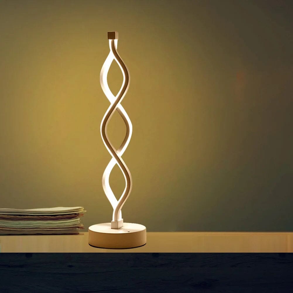Luminária Abajur de Mesa Espiral Dupla Abajur - 0008 Conceito 