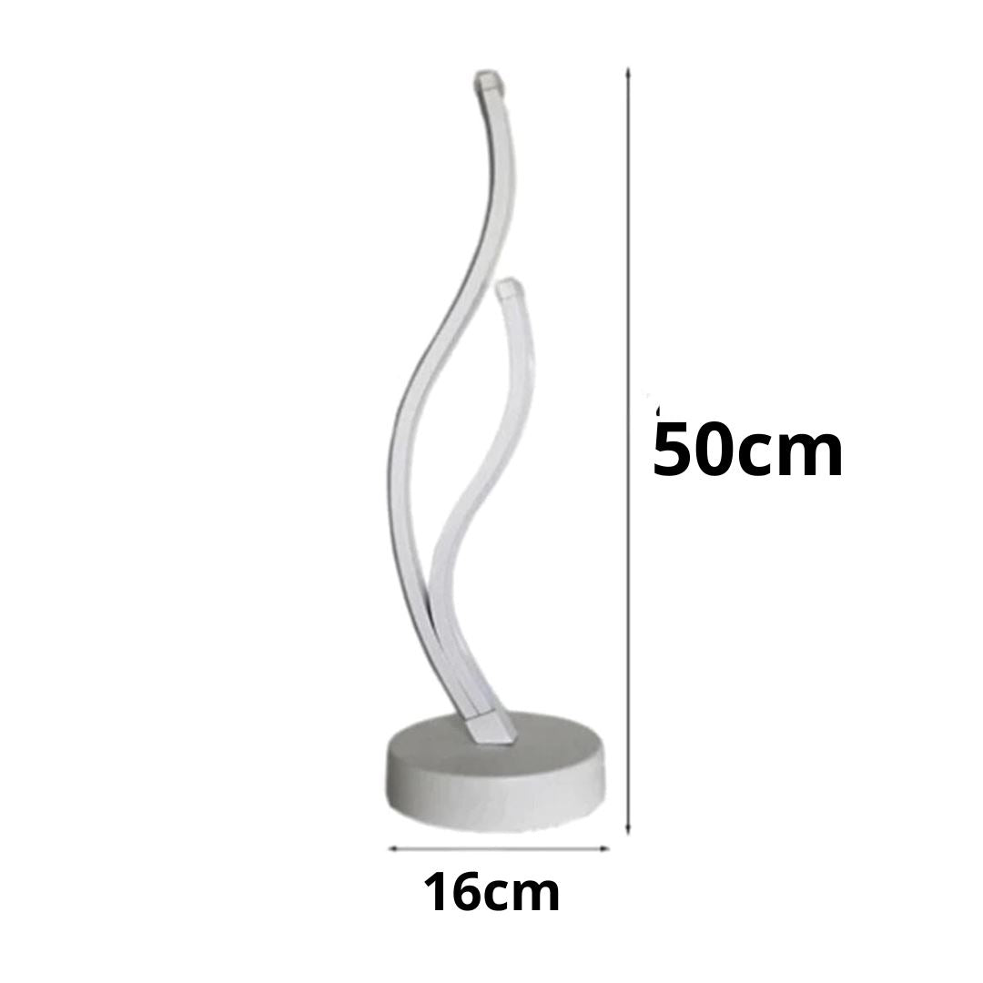 Luminária Abajur de Mesa Espiral Ivar em Led 50cm Abajur - 0009 Conceito 