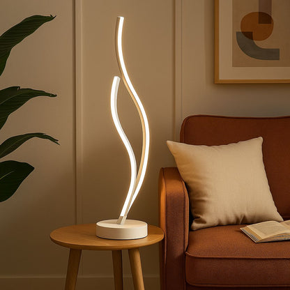 Luminária Abajur de Mesa Espiral Ivar em Led 50cm Abajur - 0009 Conceito Fria 