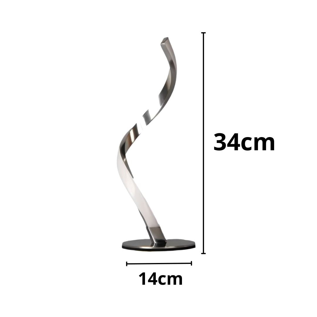 Luminária Abajur de Mesa Espiral Ivar II em Led 34cm Abajur - 0023 Conceito 