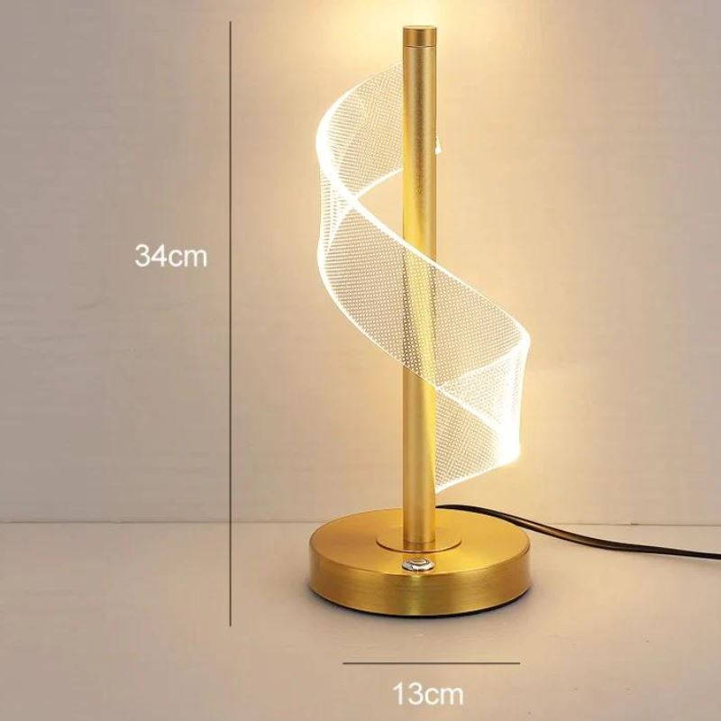 Luminária Abajur de Mesa Touch em Espiral Acrílico Abajur - 0014 Conceito 