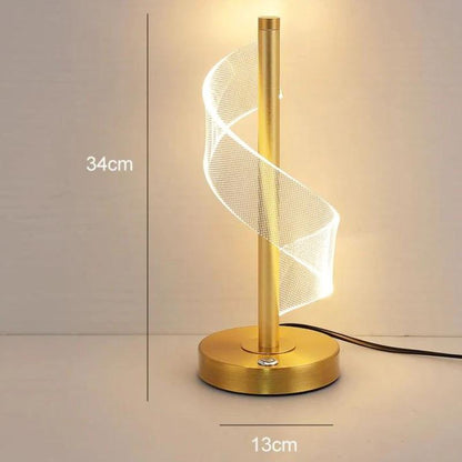 Luminária Abajur de Mesa Touch em Espiral Acrílico Abajur - 0014 Conceito 