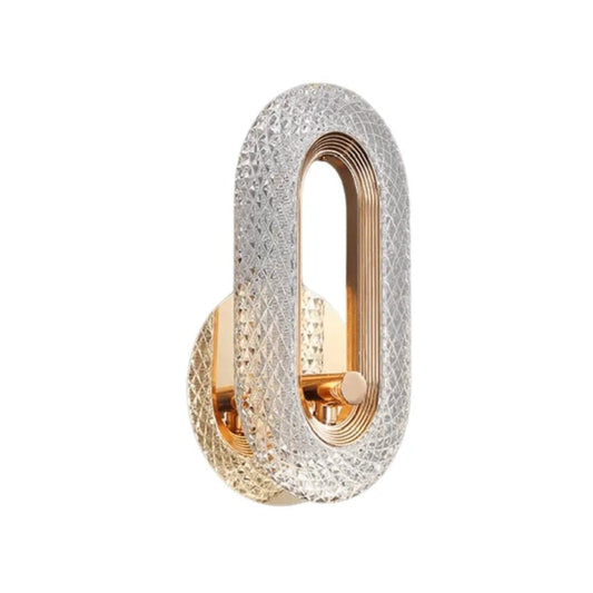 Luminária Arandela de Luxo Cristal Oval Arandela 0002 Conceito Modelo 02 01 Unidade Quente