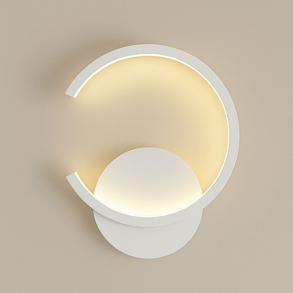 Luminária Arandela de Parede Eclipse Nordic Led Arandela 0061 Conceito Branco Luz Quente 