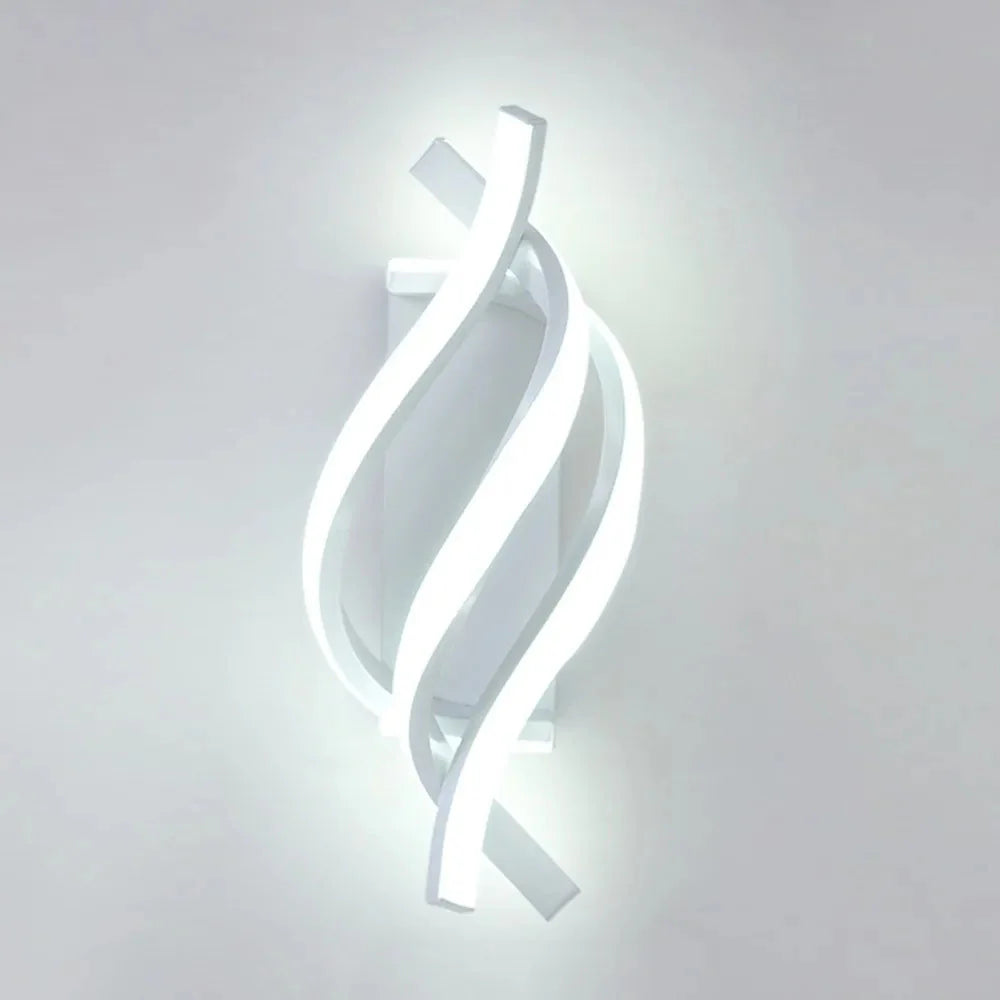Luminária Arandela de Parede Espiral Triplo em Led luzes projeto-150 Branco Luz Fria 110V