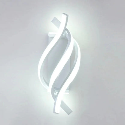 Luminária Arandela de Parede Espiral Triplo em Led luzes projeto-150 Branco Luz Fria 110V