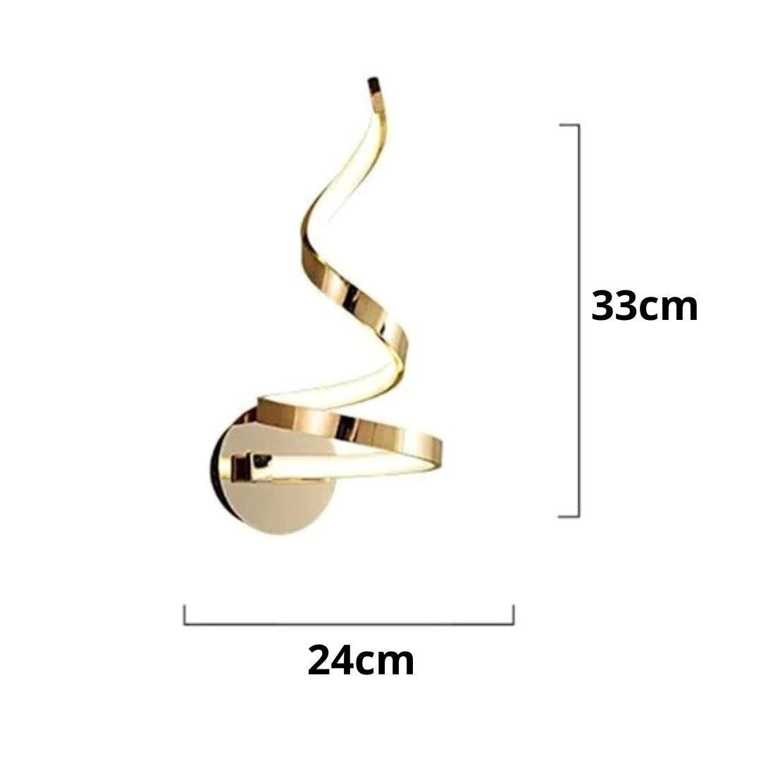 Luminária Arandela Luxuosa Minimalista em Espiral Arandela 0034 Conceito 
