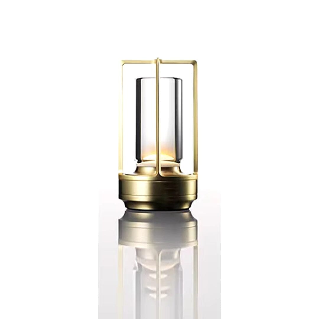 Luminária Atmosfera Crystal Touch LED Abajur - 0028 YuDome Dourado 