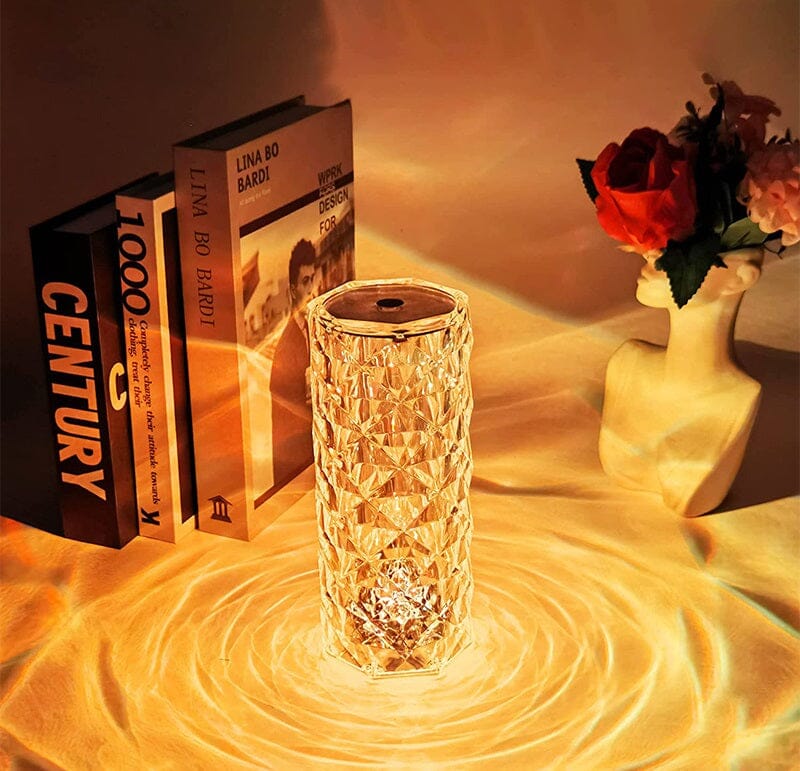 Luminária Cristal Touch de Mesa em Led - 16 Cores (Sem fio e Recarregável) Conceito 