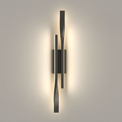 Luminária de Parede Paralelas Vertical luzes projeto-150 Preto 01 Unidade Branco quente