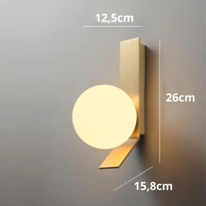 Luminária Luxuosa Arandela de Parede Esfera Clean em Led Arandela - 0031 YuDome 