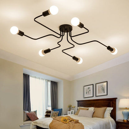 Lustre de Teto Spider (4, 6 e 8 Pontas) Conceito 6 Pontas 