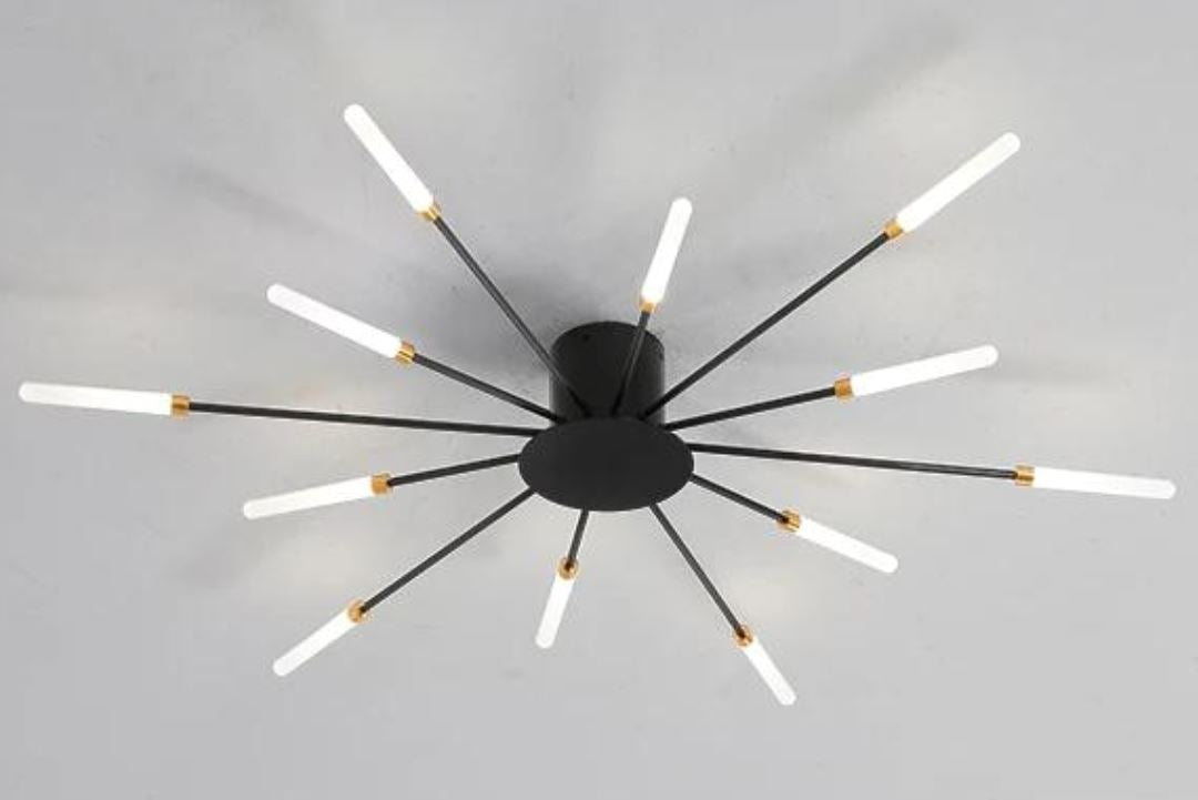 Lustre Luminária de Teto Nórdico Sputnik de Led (12 hastes) Lustre - 0021 Conceito 