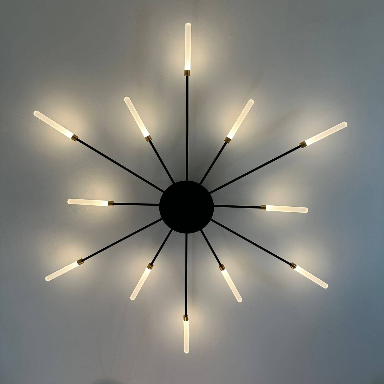 Lustre Luminária de Teto Nórdico Sputnik de Led (12 hastes) Lustre - 0021 Conceito 