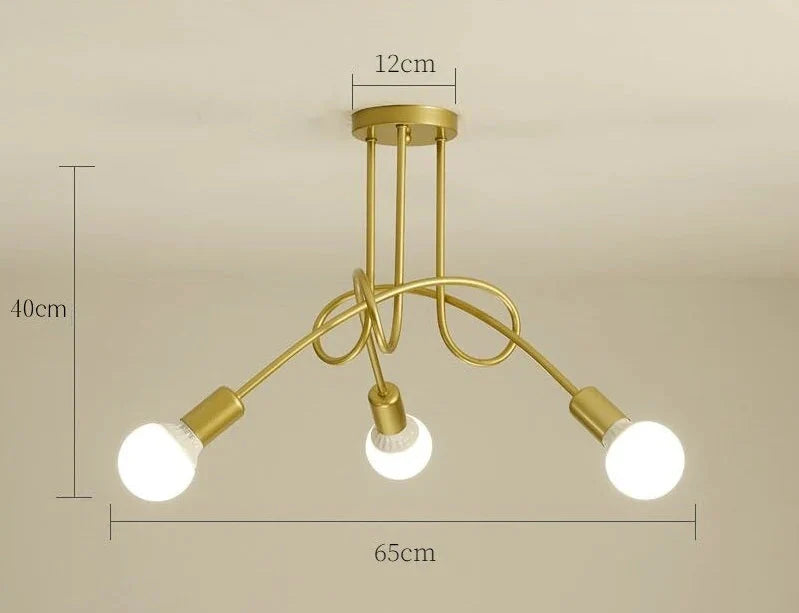 Lustre Luminária de Teto Sputnik Entrelaçado (3 e 5 hastes) luzes Conceito 