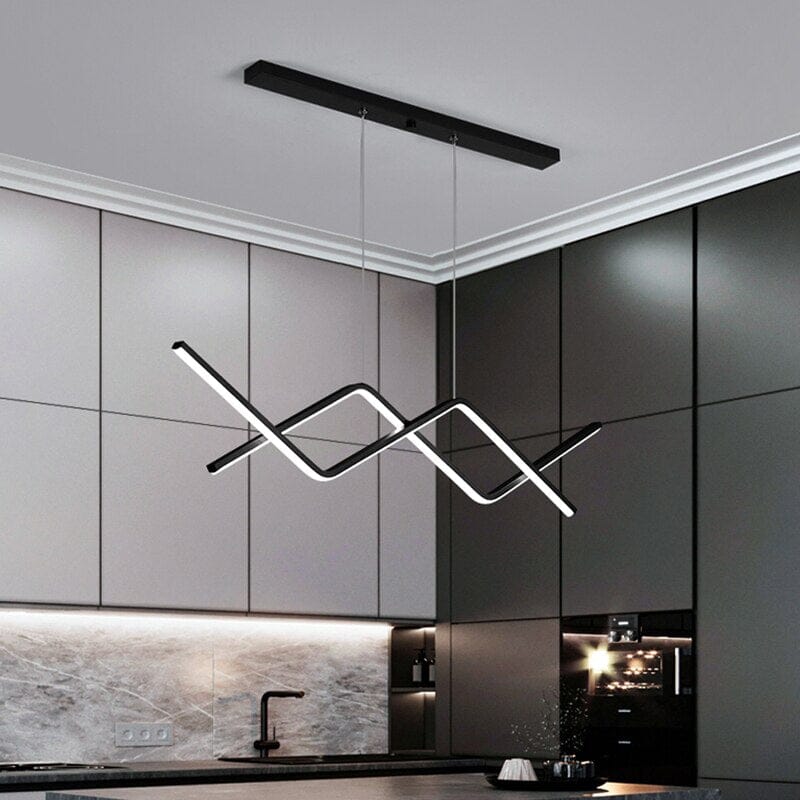Lustre Pendente Estrelado Led Conceito Preto Quente 