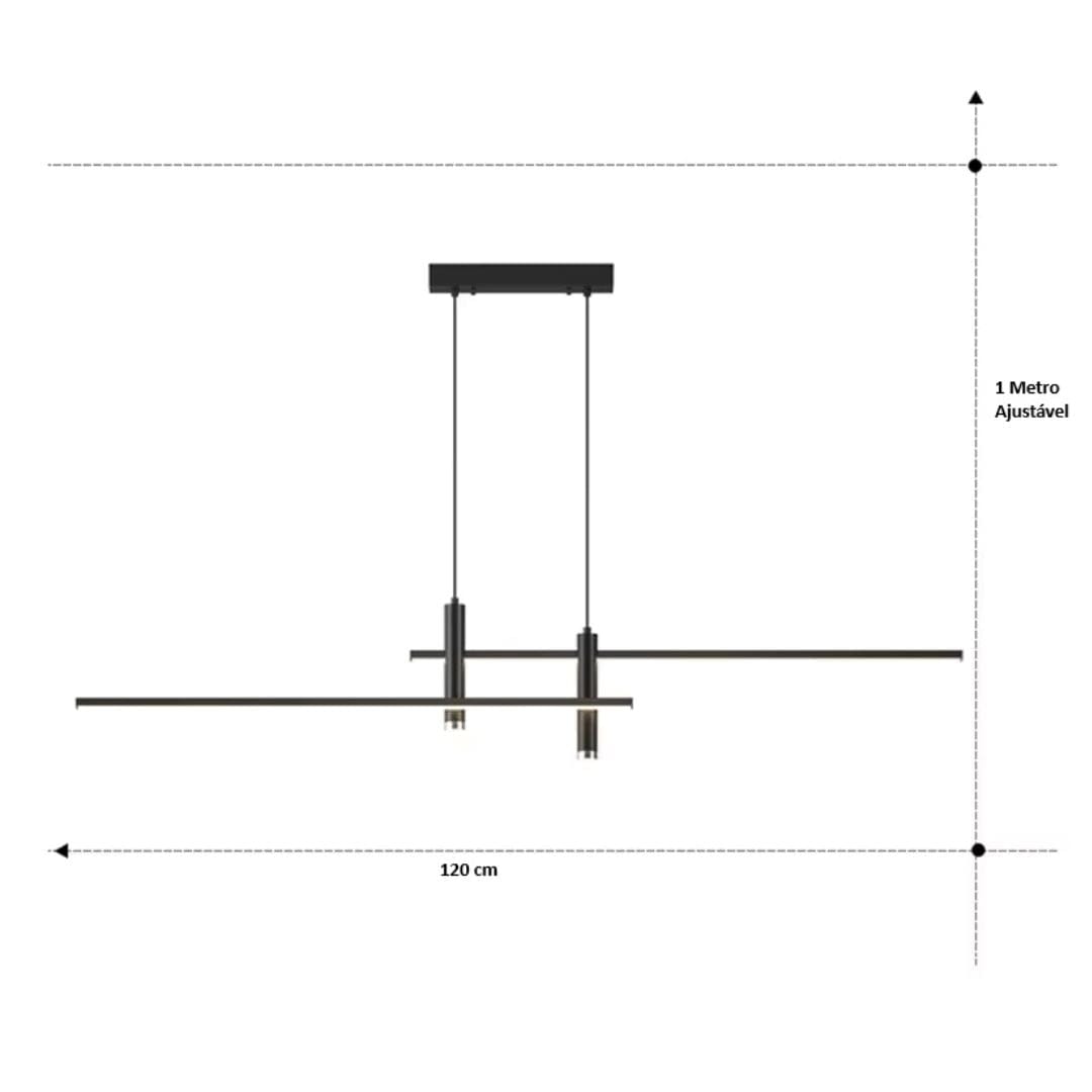 Lustre Pendente Linear Elegance em Led ### Conceito 