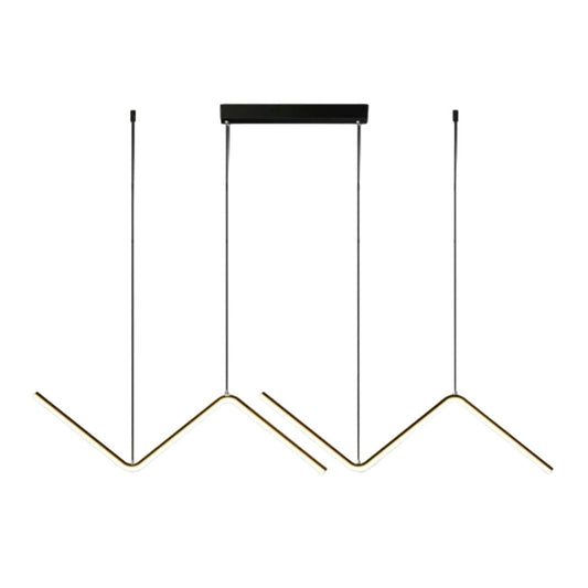 Lustre Pendente Minimalista Wave Line Led Pendente - 0025 Conceito 