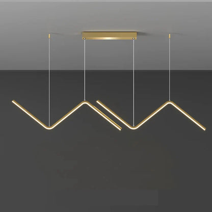 Lustre Pendente Wave Line Led luzes projeto-150 