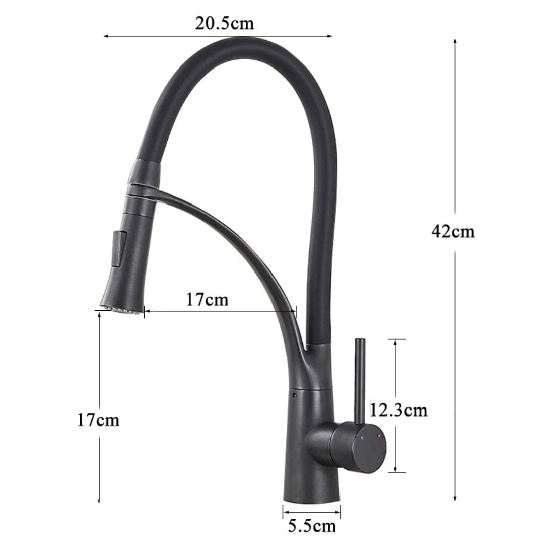 Torneira Móvel Chrome Pull Down Cozinha - 0002 Conceito 